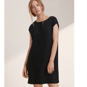 Aritzia Wilfred Free black short sleeve shift dress size XS